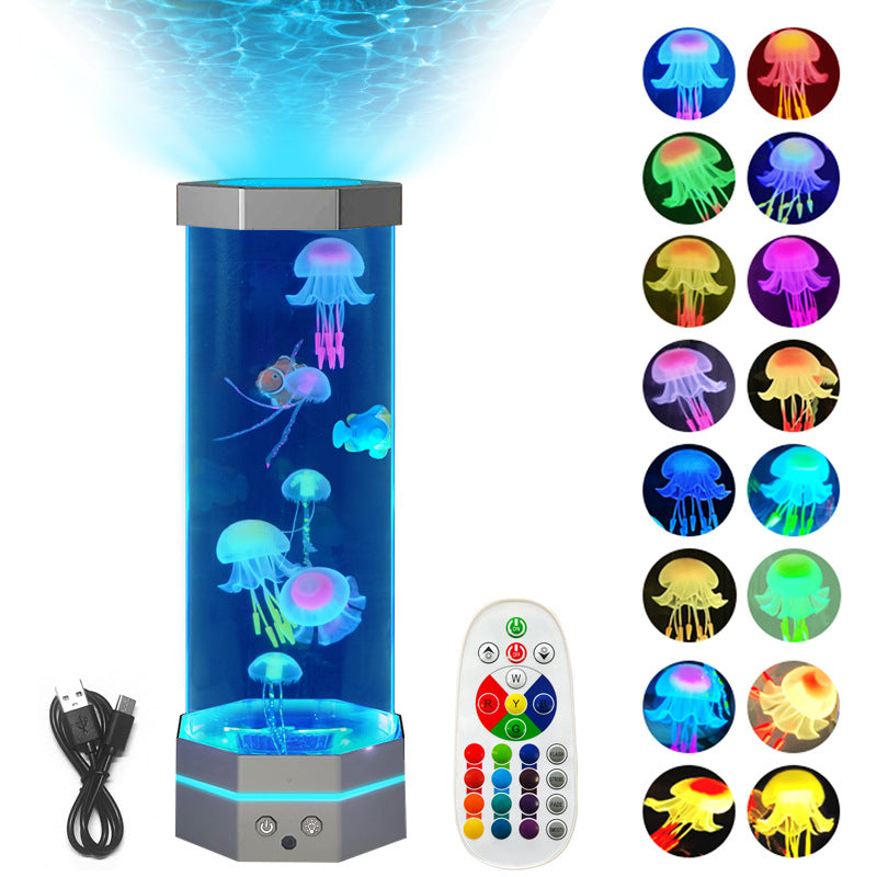 Jellyfish Lava Lamp 17 Colors Changing By Elmiry